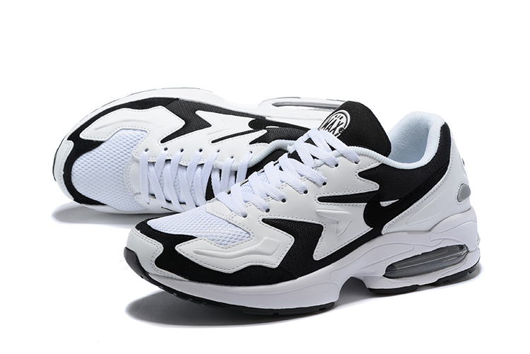 Men Nike Air Max 2 White Black Shoes - Click Image to Close